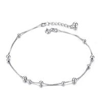 Fashion Sterling Silver Anklet, 925 Sterling Silver, silver color plated, fashion jewelry & for woman, silver color, 265mm, Sold By PC