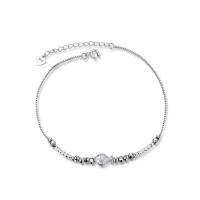 Fashion Sterling Silver Anklet, 925 Sterling Silver, silver color plated, fashion jewelry & for woman, silver color, 245mm, Sold By PC