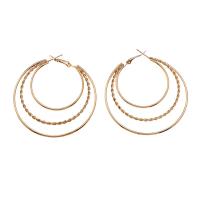 Tibetan Style Drop Earrings, gold color plated, for woman & hollow, 60x60mm, Sold By Pair