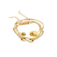 Zinc Alloy Bracelet fashion jewelry & multilayer & for woman golden nickel lead & cadmium free Sold By PC