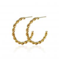 Zinc Alloy Stud Earring plated fashion jewelry & for woman gold 30mm Sold By Pair