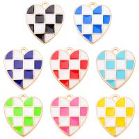 Zinc Alloy Enamel Pendants Heart gold color plated Unisex nickel lead & cadmium free Approx Sold By Bag