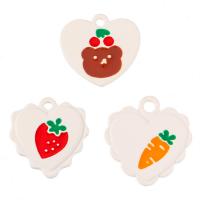 Tibetan Style Fruit Shape Pendants, painted, Unisex & different styles for choice, more colors for choice, nickel, lead & cadmium free, Approx 100PCs/Bag, Sold By Bag
