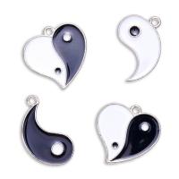 Tibetan Style Enamel Pendants, silver color plated, Unisex & different styles for choice, more colors for choice, nickel, lead & cadmium free, Approx 100PCs/Bag, Sold By Bag