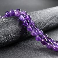Natural Amethyst Beads Round polished & DIY Sold Per Approx 38 cm Strand