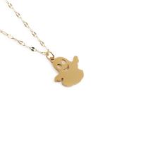 304 Stainless Steel Necklace, Ghost, Vacuum Plating, Halloween Design & for woman, golden, Length:15.75 Inch, Sold By PC