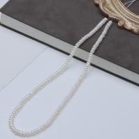 Natural Freshwater Pearl Loose Beads Flat Round DIY white 4-5mm Sold Per Approx 14.96 Inch Strand