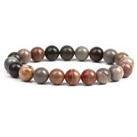 Gemstone Bracelets Ocean Jasper Round Unisex mixed colors 10mm Length 7.1 Inch Sold By PC