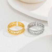 Titanium Steel Finger Ring 14K gold plated fashion jewelry & for woman 20mm Sold By PC