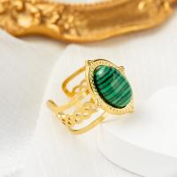 Ring Finger Titantium stali, ze Kamień naturalny, biżuteria moda & dla kobiety, złoty, 20mm,18mm, sprzedane przez PC