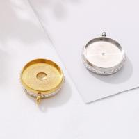 Stainless Steel Pendant Setting 304 Stainless Steel DIY & with rhinestone 18mm Sold By PC
