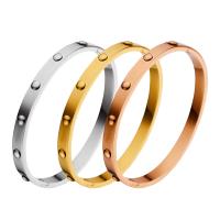 Partículas de aço pulseira comum, Rosca, joias de moda & para mulher, Mais cores pare escolha, 6mm, Diametro interno:Aprox 60mm, vendido por PC