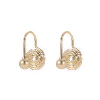 Fashion Earring Cuff and Wraps Brass gold color plated fashion jewelry & for woman golden nickel lead & cadmium free 4mm 14mm Sold By Pair