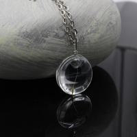 Ожерелье из кристаллов, цинковый сплав, с Кристаллы, полированный, ювелирные изделия моды & Женский, серебряный, 21mm, длина 46 см, продается PC