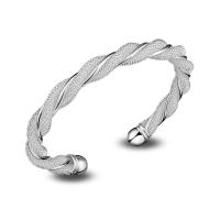 Brass Bracelet & Bangle, platinum plated, fashion jewelry & for woman, original color, 70mm, Sold By PC