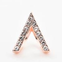 Scarf Buckle Zinc Alloy Triangle plated for woman & with rhinestone & hollow nickel lead & cadmium free 17-21mm Sold By Lot