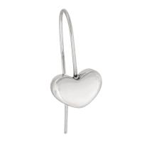 Stainless Steel Drop Earring 304 Stainless Steel Heart fashion jewelry & for woman original color 0.8mm 32mm Sold By PC