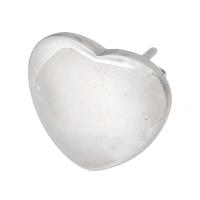 Boucle d'oreille de gaujon en acier inoxydable, Acier inoxydable 304, coeur, bijoux de mode & pour femme, couleur originale, 13x12x2.50mm, Vendu par PC