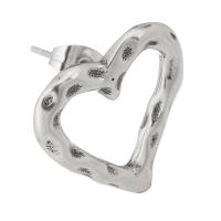 Stainless Steel Stud Earrings 316 Stainless Steel Heart fashion jewelry & for woman & hollow original color Sold By PC