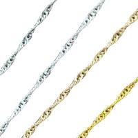Brass Necklace Chain, plated, DIY, more colors for choice, nickel, lead & cadmium free, 1.50mm, Sold By m