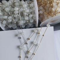 Brass Beading Chains with Crystal Flat Round plated DIY nickel lead & cadmium free Sold By m