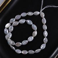 Keshi Cultured Freshwater Pearl Beads, Horse Eye, DIY, white, 8-9mm, Approx 30PCs/Strand, Sold By Strand