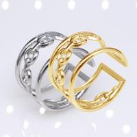 Stainless Steel Finger Ring 304 Stainless Steel Vacuum Ion Plating fashion jewelry & for woman 12mm Sold By PC
