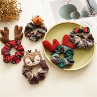 Hair Scrunchies Velveteen Christmas Design & for woman 100mm Sold By PC