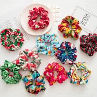 Hair Scrunchies, Velveteen, Christmas Design & different designs for choice & for woman, more colors for choice, 120mm, Sold By PC