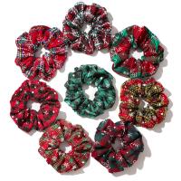 Hair Scrunchies Cloth Christmas Design & for woman 105mm Sold By PC
