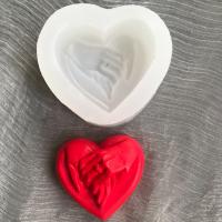 DIY Epoxy Mold Set, Silicone, Heart, 91x82x40mm, Sold By PC