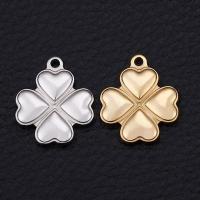 Stainless Steel Pendants 304 Stainless Steel Four Leaf Clover Vacuum Ion Plating DIY Sold By PC