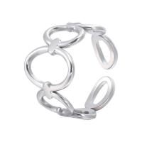 Titanium Steel Cuff Finger Ring, Vacuum Ion Plating, fashion jewelry & different size for choice & for woman & hollow, more colors for choice, Sold By PC