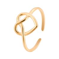 Titanium Steel Finger Ring, Heart, Vacuum Ion Plating, fashion jewelry & different size for choice & for woman & hollow, more colors for choice, Sold By PC
