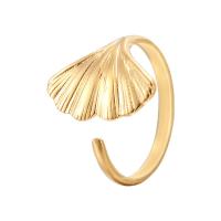 Titanium Čelik Pljuska prst prsten, Ginko, modni nakit & različite veličine za izbor & za žene, više boja za izbor, Prodano By PC