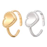 Titanium Čelik Finger Ring, Srce, modni nakit & različite veličine za izbor & za žene, više boja za izbor, Prodano By PC