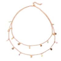 Cink Alloy nakit ogrlice, zlatna boja pozlaćen, modni nakit & za žene, više boja za izbor, nikal, olovo i kadmij besplatno, Prodano By PC