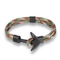 550 Paracord Bracelet, with Tibetan Style, plated, dyed & Unisex, more colors for choice, Length:Approx 7.87 Inch, Sold By PC