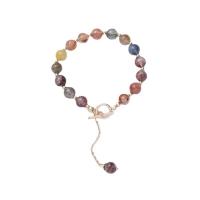 Quartz Bracelets with Zinc Alloy gold color plated for woman multi-colored Length Approx 6.1 Inch Sold By PC