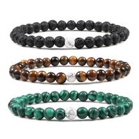 Gemstone Bracelets, Round, handmade, different materials for choice & Unisex & different size for choice, more colors for choice, Length:7.5 Inch, Sold By PC