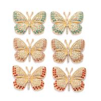 Mobile Phone DIY Decoration, Tibetan Style, Butterfly, gold color plated, with rhinestone, more colors for choice, nickel, lead & cadmium free, 41.20x29mm, Sold By PC