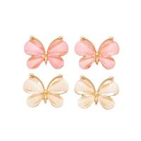 Mobile Phone DIY Decoration Zinc Alloy with Crystal Butterfly gold color plated nickel lead & cadmium free Sold By PC