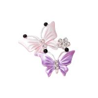 Mobile Phone DIY Decoration, Tibetan Style, Butterfly, silver color plated, with rhinestone, more colors for choice, nickel, lead & cadmium free, 36.40x49.50mm, Sold By PC