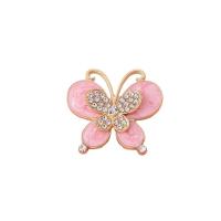 Mobile Phone DIY Decoration, Tibetan Style, Butterfly, gold color plated, enamel & with rhinestone, more colors for choice, nickel, lead & cadmium free, 35x32mm, Sold By PC