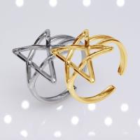 Stainless Steel Finger Ring 304 Stainless Steel Star Vacuum Ion Plating fashion jewelry & Unisex 19mm Sold By PC