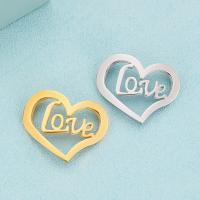 Stainless Steel Heart Pendants, 304 Stainless Steel, DIY, more colors for choice, 35x32mm, Sold By PC
