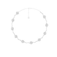 Collar de Aleación de Zinc, con 6cm extender cadena, chapado en color de plata, Joyería & para mujer, plateado, libre de níquel, plomo & cadmio, longitud:37 cm, Vendido por UD