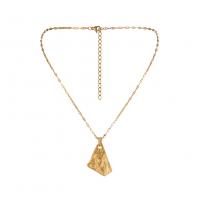 Titanstahl Halskette, mit Verlängerungskettchen von 5cm, Charakter, Modeschmuck & einstellbar & für Frau, goldfarben, 23x24mm, Länge:40 cm, verkauft von PC