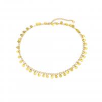 Ожерелья из латуни, Латунь, плакирован золотом, разные стили для выбора & Женский, золотой, продается PC