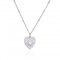 Brass Necklace Heart plated fashion jewelry & for woman Length Approx 17.7 Inch Sold By PC